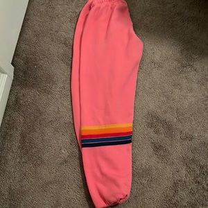 RARE FIND paris pink aviator nation sweatpants in size small (fits like xs)